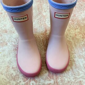 Hunter Light Pink and Blue Kids Boots